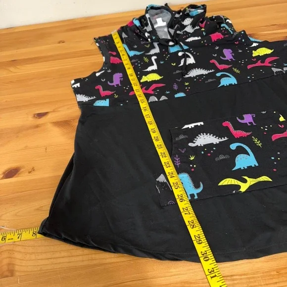 Lularoe Brittany Tank Top Women 2XL Dinosaur Kidcore Whimsical Kitsch Hoodie - Picture 4 of 7